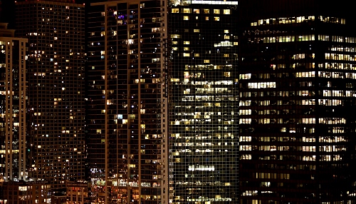 Chicago at night - high concret density - © Doris Stricher