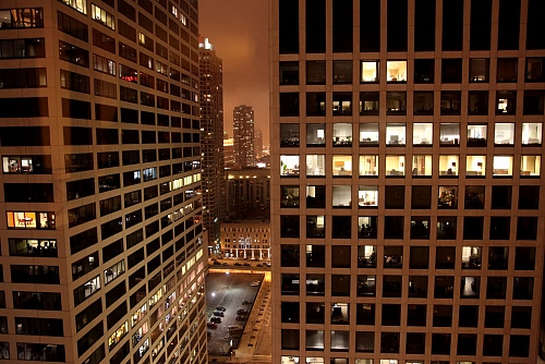 Chicago at night - human traces - © Doris Stricher