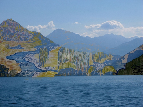 LandArt - my dressed mountain in Switzerland-Lago di Lugano - © Doris Stricher