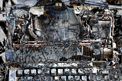 typewriter and graffiti for my love to a writer - photography, digital, art - © Doris Stricher