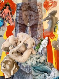 Phidias' Atelier - digital art painting with sculputres - any sizes availab - © Doris Stricher